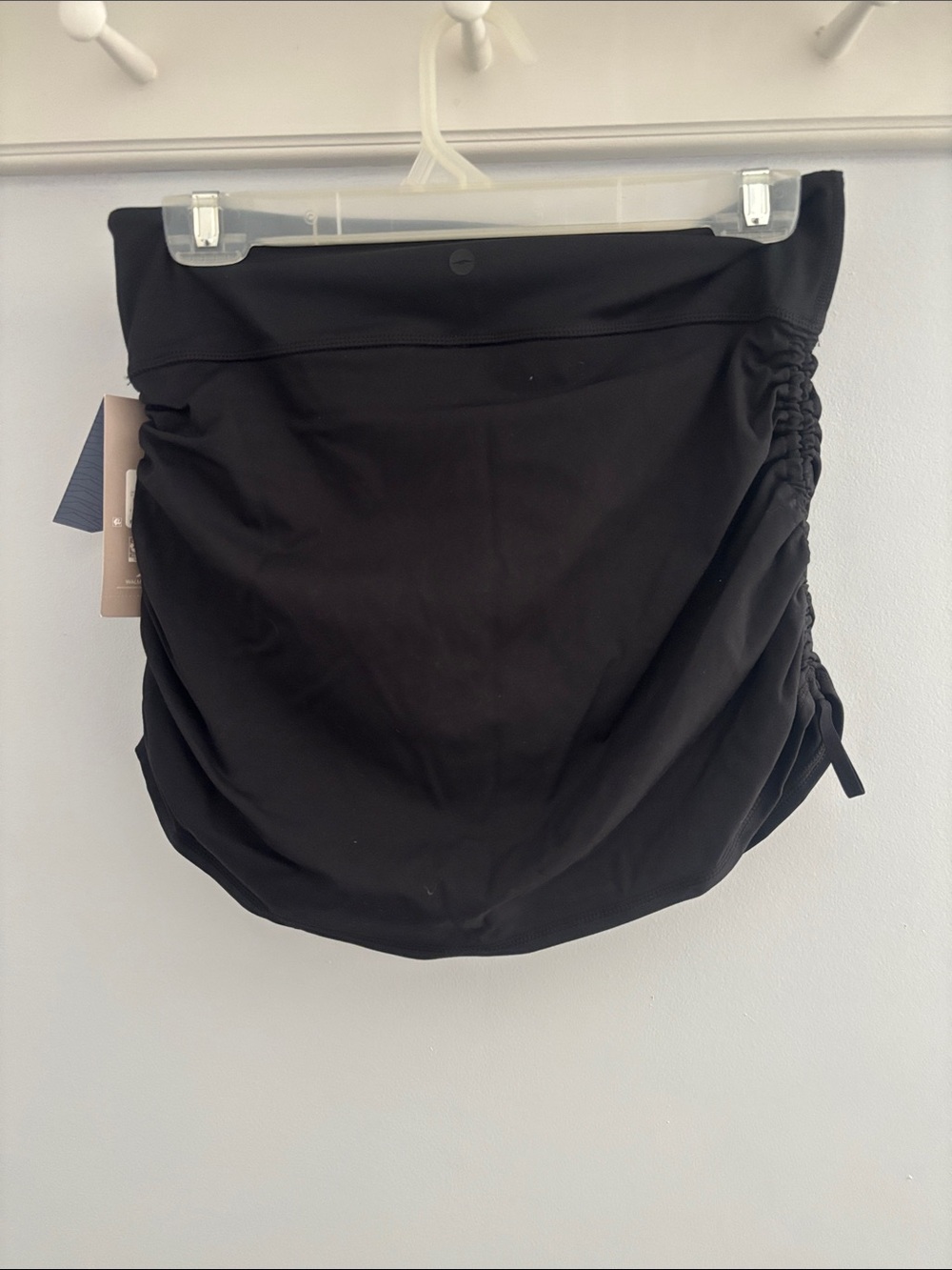 Avia Black High-Low Ruched Athletic Skirt - Picture 3 of 6